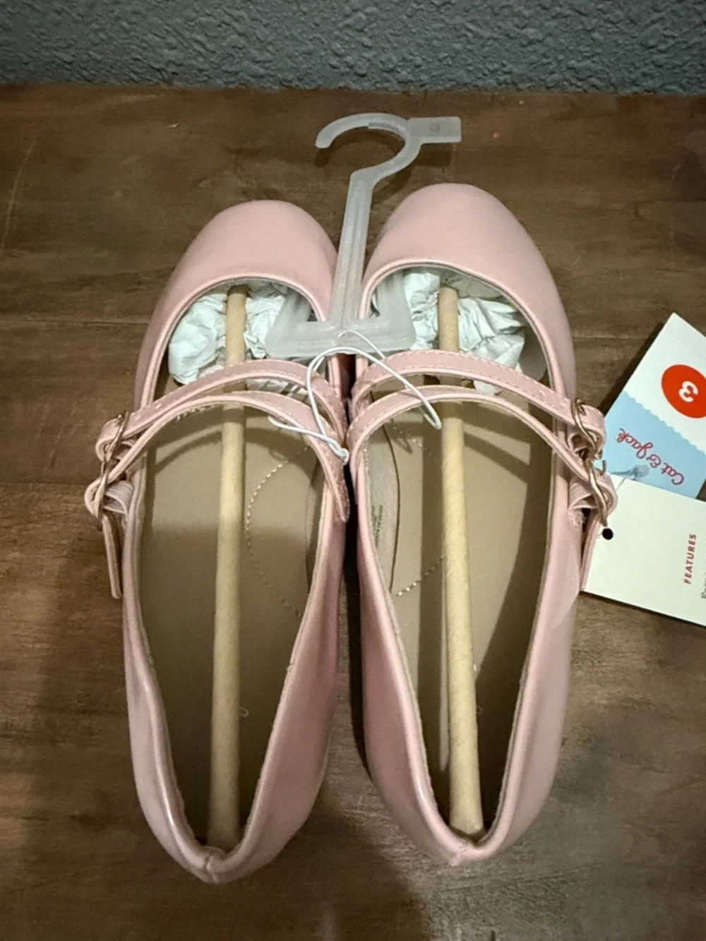 Cat & Jack Pink Double-Strap Mary Jane Flats